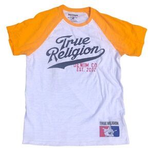 TRUE Religion Shirt Small White Big Logo